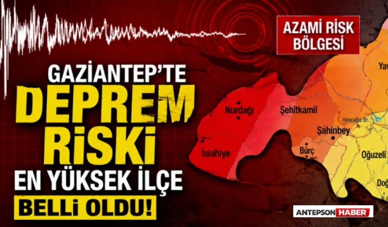 Gaziantep’te Deprem Riski En Yüksek İlçe Belli Oldu! 