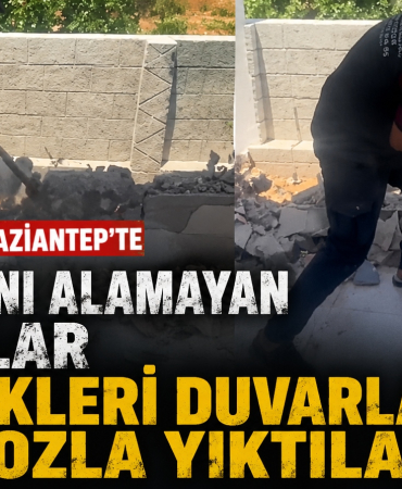 Gaziantep'te Parasını Alamayan Ustalar Ördükleri Duvarları Balyozla Yıktı