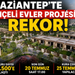 Gaziantep'te Bahçeli Evler Projesine Rekor Başvuru Geldi!