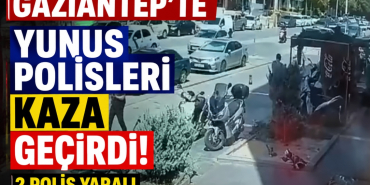 Gaziantep'te Yunus Polisleri Kaza Geçirdi!