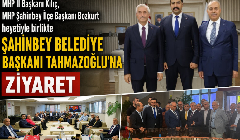 MHP İl Başkanı Kılıç, MHP Şahinbey İlçe Başkanı Bozkurt