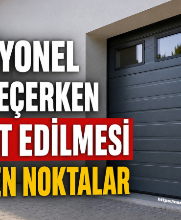 Seksiyonel Kapı Seçerken Dikkat Edilmesi Gereken Noktalar