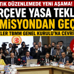 Çerçeve Yasa Teklifi Komisyondan Geçti! Gözler TBMM Genel Kurulu’na Çevrildi