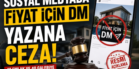 Sosyal Medyada Fiyat için DM Yazana Ceza!