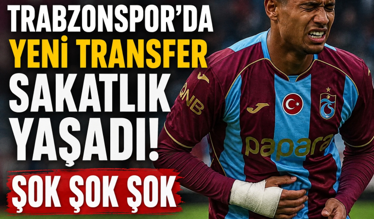 Trabzonspor’da Yeni Transfer Sakatlık Yaşadı!