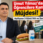 Umut Yılmaz'dan Öğrencilere Kantin Kart Müjdesi!