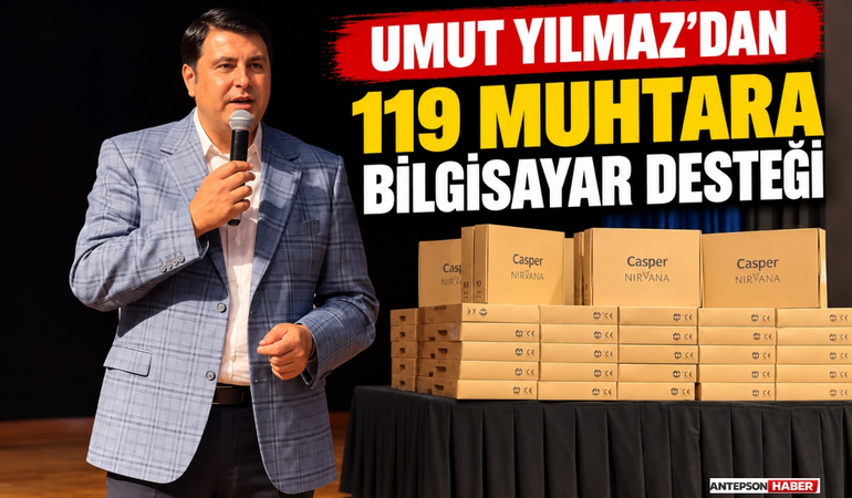 Umut Yılmaz'dan Muhtarlara Bilgisayar Desteği! Verdiği Sözü Yerine Getirdi